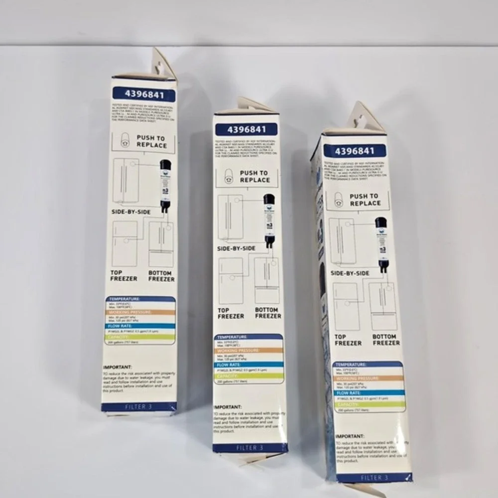 (3) Ocean Gojeyi Refrigerator Water Filter No. 3 Filtr 4396841‎ Fits Whirpool